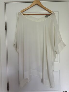 ASOS Cream Women’s Blouse - Oversized Short Sleeve